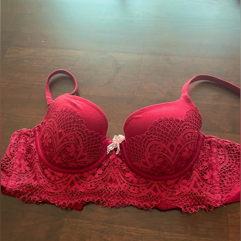 VS body by victoria lined demi/demi doublé bra